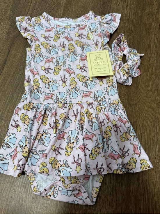 Little Snuggles Other - Little Snuggles Girls Size 3 3T Bodysuit Dress Bamboo Cinderella Disney Princess